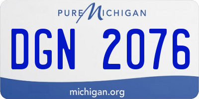 MI license plate DGN2076