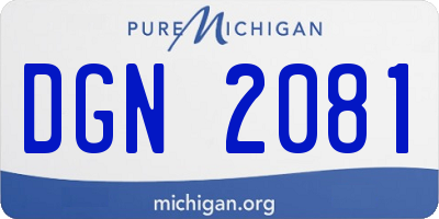 MI license plate DGN2081
