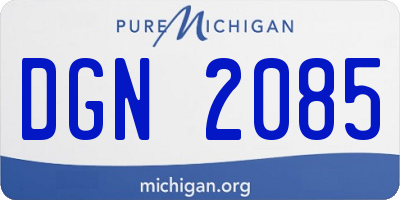 MI license plate DGN2085
