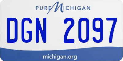 MI license plate DGN2097