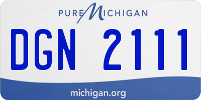 MI license plate DGN2111