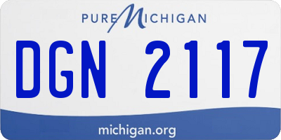 MI license plate DGN2117