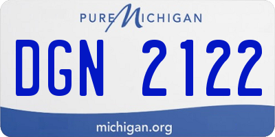 MI license plate DGN2122