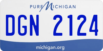 MI license plate DGN2124