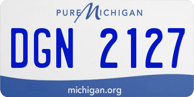MI license plate DGN2127