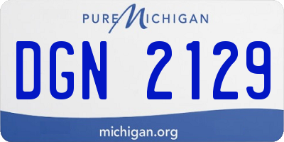 MI license plate DGN2129