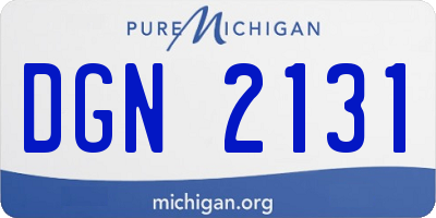 MI license plate DGN2131
