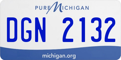 MI license plate DGN2132
