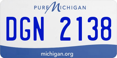 MI license plate DGN2138