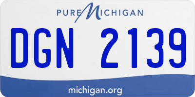 MI license plate DGN2139