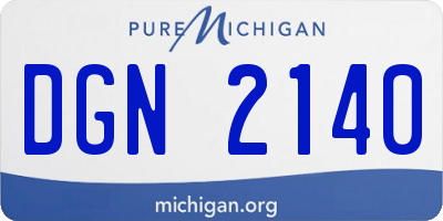 MI license plate DGN2140