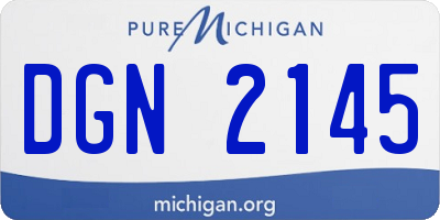 MI license plate DGN2145