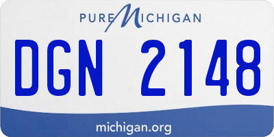 MI license plate DGN2148