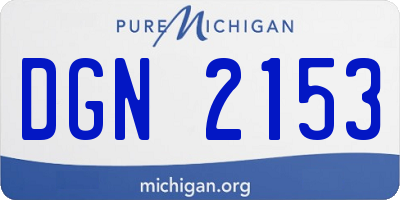 MI license plate DGN2153