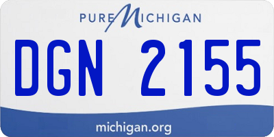 MI license plate DGN2155