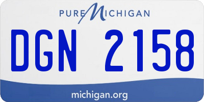 MI license plate DGN2158