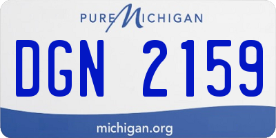 MI license plate DGN2159