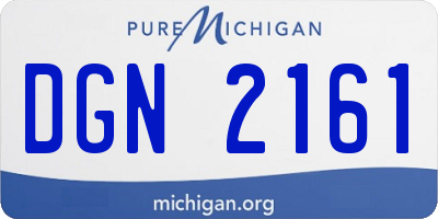 MI license plate DGN2161