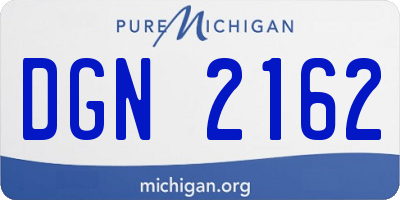 MI license plate DGN2162