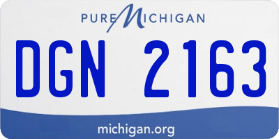 MI license plate DGN2163