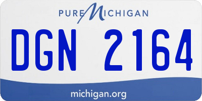 MI license plate DGN2164