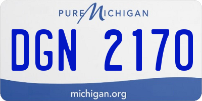 MI license plate DGN2170