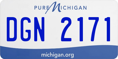 MI license plate DGN2171