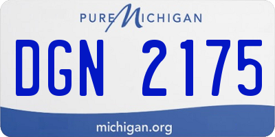 MI license plate DGN2175