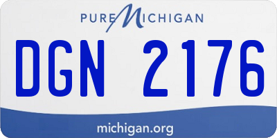 MI license plate DGN2176