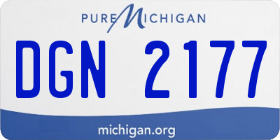 MI license plate DGN2177