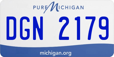 MI license plate DGN2179