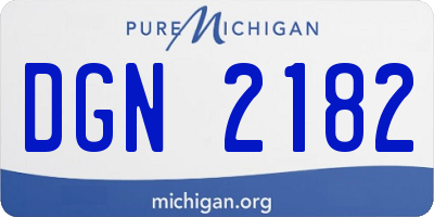 MI license plate DGN2182