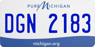 MI license plate DGN2183