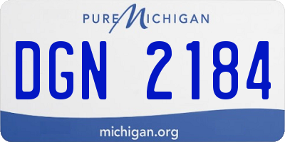 MI license plate DGN2184