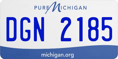 MI license plate DGN2185