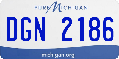 MI license plate DGN2186