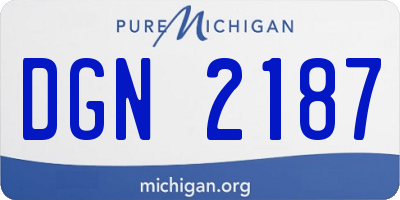 MI license plate DGN2187