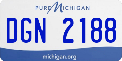 MI license plate DGN2188