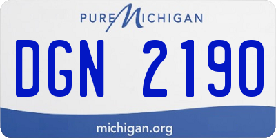 MI license plate DGN2190
