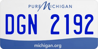 MI license plate DGN2192