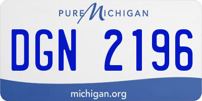 MI license plate DGN2196