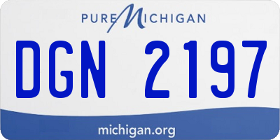MI license plate DGN2197