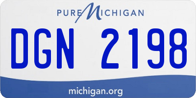 MI license plate DGN2198
