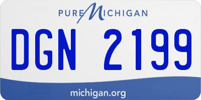 MI license plate DGN2199