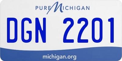 MI license plate DGN2201