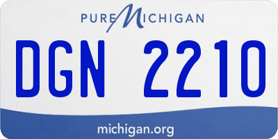 MI license plate DGN2210