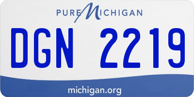 MI license plate DGN2219