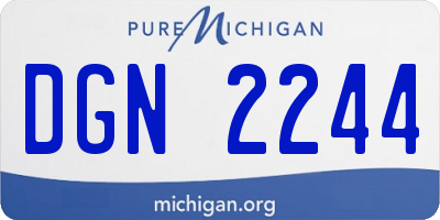 MI license plate DGN2244