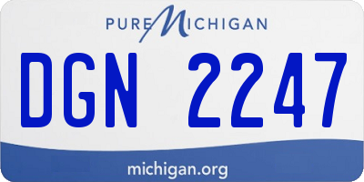 MI license plate DGN2247