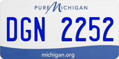 MI license plate DGN2252